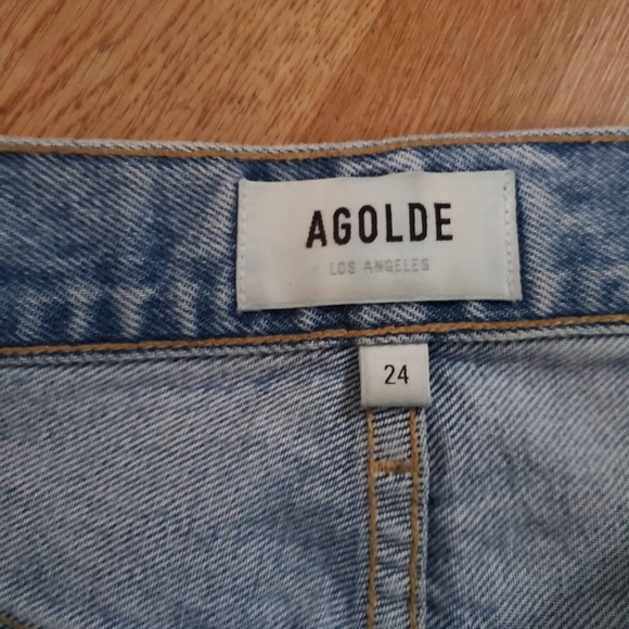 Womans Agolde distressed button down 90'S jeans, size 24 - Picture 5 of 8